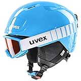 uvex heyya set, casco da sci leggero per bambini, regolazione individuale delle dimensioni, con...