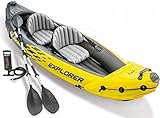 Intex. Kayak canoa scafo gonfiabile Explorer K2 2 posti in PVC accessori 68307NP modello 2018