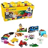LEGO Classic Scatola Mattoncini Creativi Media, Set per Costruire Fiori, Macchina, Treno, Aereo e Animali...
