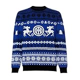 Inter Maglione Natalizio, Maglione Unisex - Adulto, Nerazzurro, L