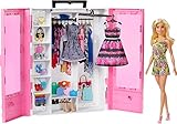 Barbie Fashionistas Armadio da Sogno - Armadio Trasportabile con Bambola - 3 Abiti - 2 Scarpe - 2 Borse -...