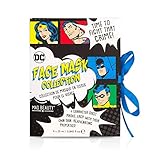 Mad Beauty DC Comics 4 - Set regalo per maschera viso (Batman, Robin, Superman & Wonder Woman)