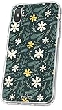 LA COQUERIE - Cover per iPhone 4/4S, in silicone semi-rigido originale, motivo floreale, colore: Verde