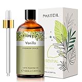 PHATOIL Olio Essenziale di Vaniglia 100 ml, Oli Essenziali per Diffusori, Oli di Vaniglia Naturali Puri...