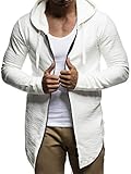 Leif Nelson Giacca di Felpa con Cappuccio Uomo Giacca Sudore Hoodie LN-6301 Ecru Medium