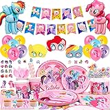 My Little Pony Tema Feste Forniture,164pcs My Little Pony Compleanno Decorazioni&Stoviglie Set-My Little...